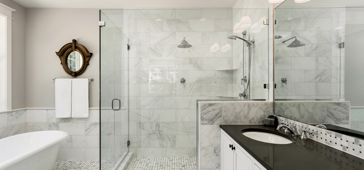 bathroom shower door installation in Hollister