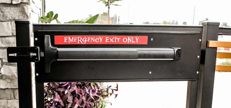 emergency push bar installation in Hollister